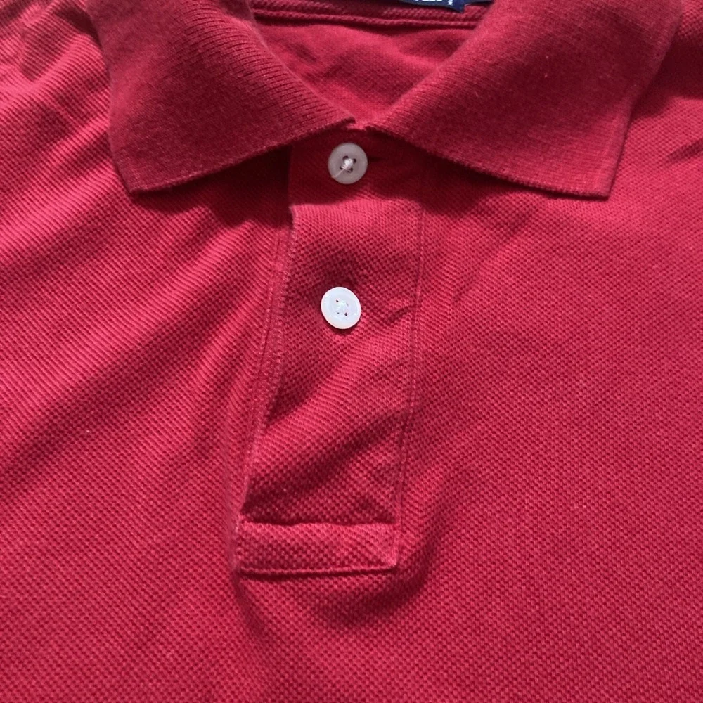 Polo Ralph Lauren Polo Shirt Red Size M Pony 100% Cotton Preppy Men's Vintage